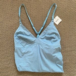 Blue Anthropologie bodysuit NWT